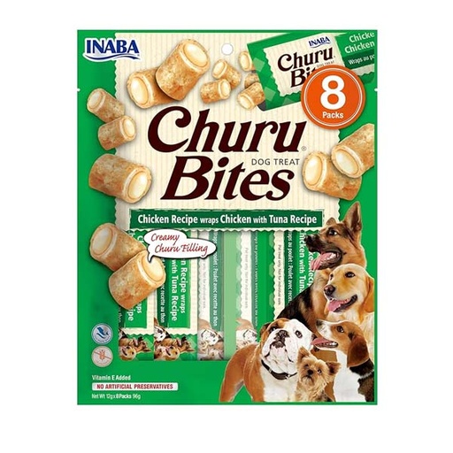 [CHU-IN0722] Churu DOG Bites receta de pollo con atún 8x(8x12g)