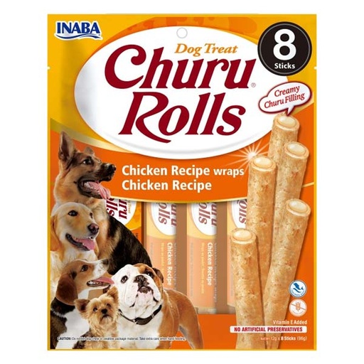 [CHU-IND731] Churu DOG Rolls receta de pollo 8x(8x12g)