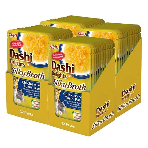 [CHU-IN0882-4] Dashi Delight Silky Broth Pollo y Atún 4x(12x40g)