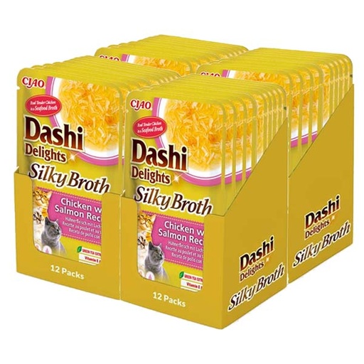 [CHU-IN0884-4] Dashi Delight Silky Broth Pollo y Salmón 4x(12x40g)