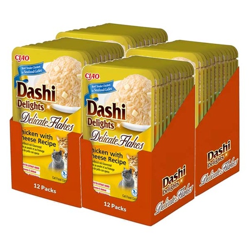 [CHU-IN0893-4] Dashi Delight Delicate Flakes Pollo y Queso 4x(12x40g)
