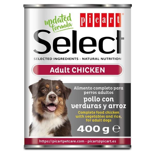 [01819404] WET SELECT ADULT Pollo 24x400GR