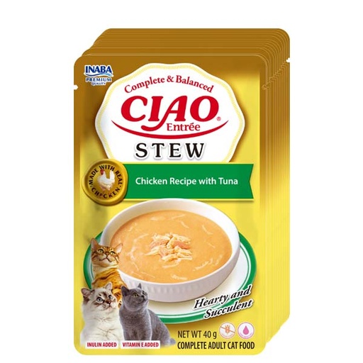 [CHU-IN0212] Churu CAT Stew Receta de Pollo con atun (12x40)
