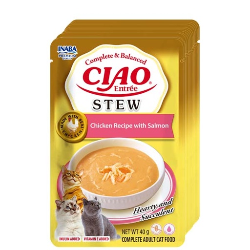 [CHU-IN0213] Churu CAT Stew Receta de Pollo con salmon (12x40)