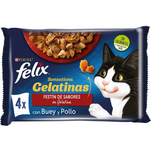 [12480187] FELIX Sensations Buey y Pollo 12x(4x85g)