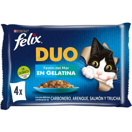 [12480078] FELIX FANTASTIC Duo Delicious Fish 12(4x85g)
