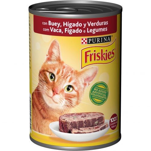 [12539400] WET FRISKIES Cat Adulto Buey e Higado Pate 24x400g