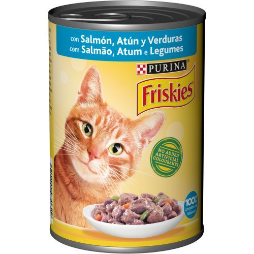 [12552945] WET FRISKIES Cat Adulto Salmon y Atun Salsa 24x400g